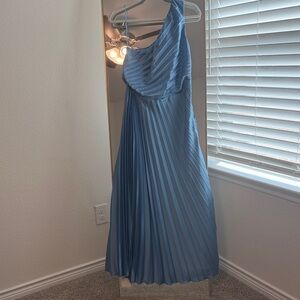 Abercrombie & Fitch One-Shoulder Blue Dress